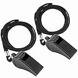 JKQAGD 2PCS Sports Whistles with Lanyard, Loud