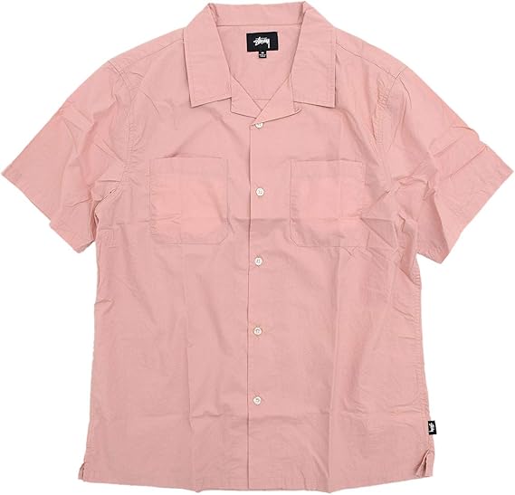 Amazon ステューシー シャツ 半袖 メンズ 19su Open Collar サイズs ピンク 並行輸入品 シャツ 通販