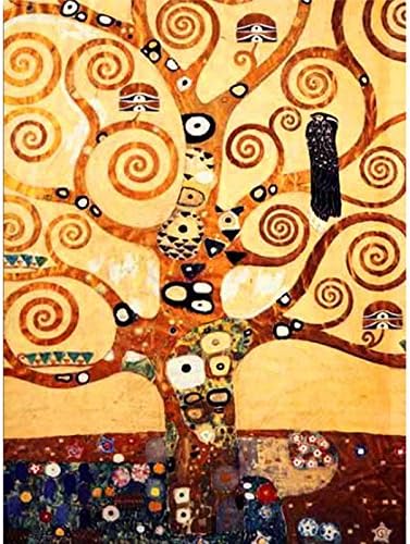34X44cm Full Diamond Embroidery Tree of Life Mosaic Pictures Diamond Painting Cross-Stitch Klimt Painting Needlework Artistic Decoration