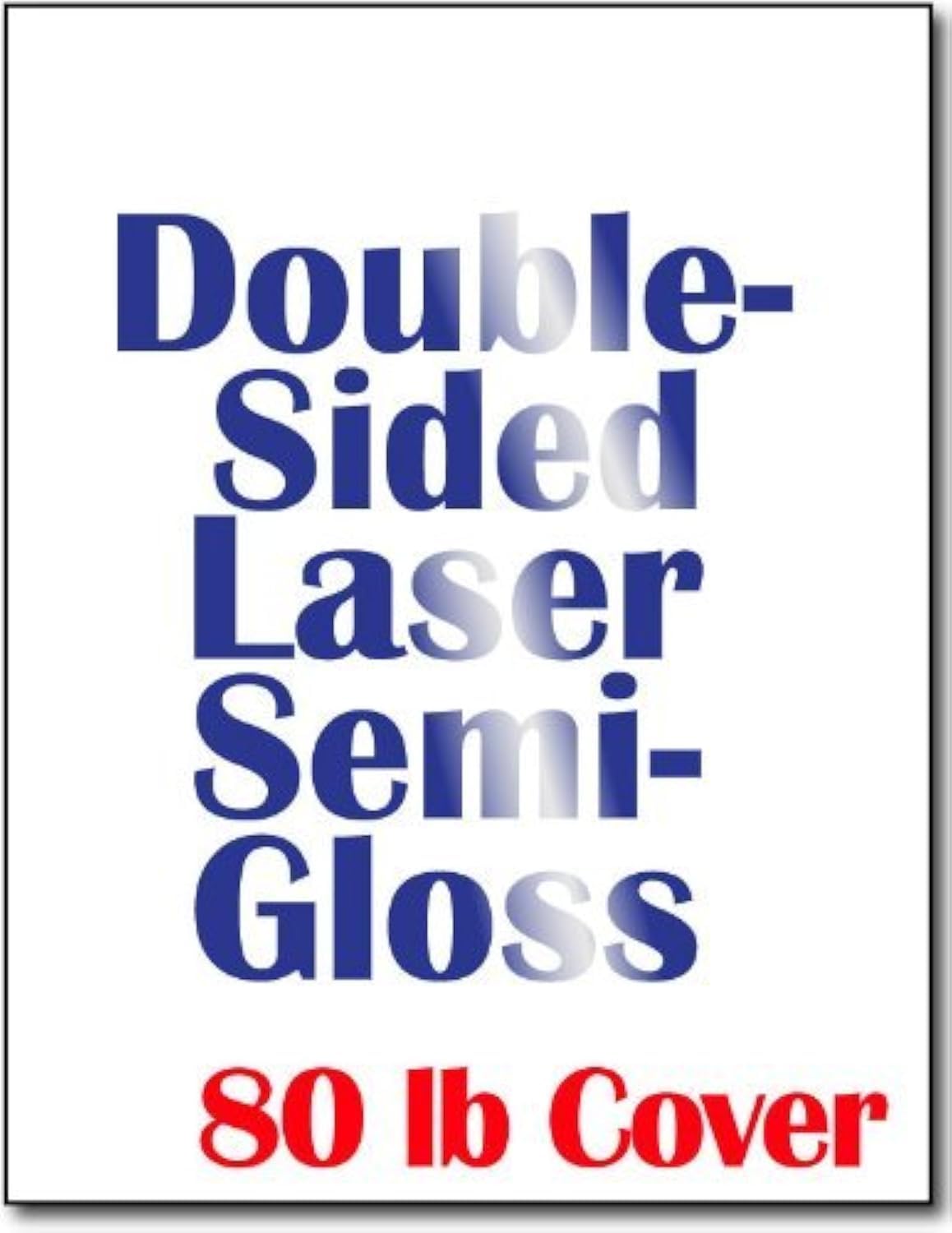 Photo 1 of Double Sided Semi Gloss Cardstock for Laser Printers - Thick 80lb Cover (216gsm) - 8-1/2" x 11" (50 Sheets)
