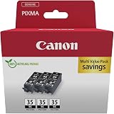 Canon PGI-35 Black Ink Cartridges 3 Pack Cardboard Box Genuine Canon Ink view 1