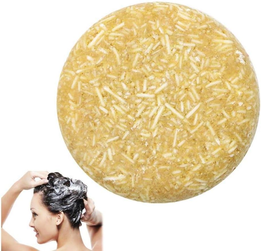 1pc Natural Premium Shampoo Bar Handmade Shampoo Soap with Plant Essential Oil Organic Soap Bar Gentle Care for Deeply Moisturized Hair(honey)