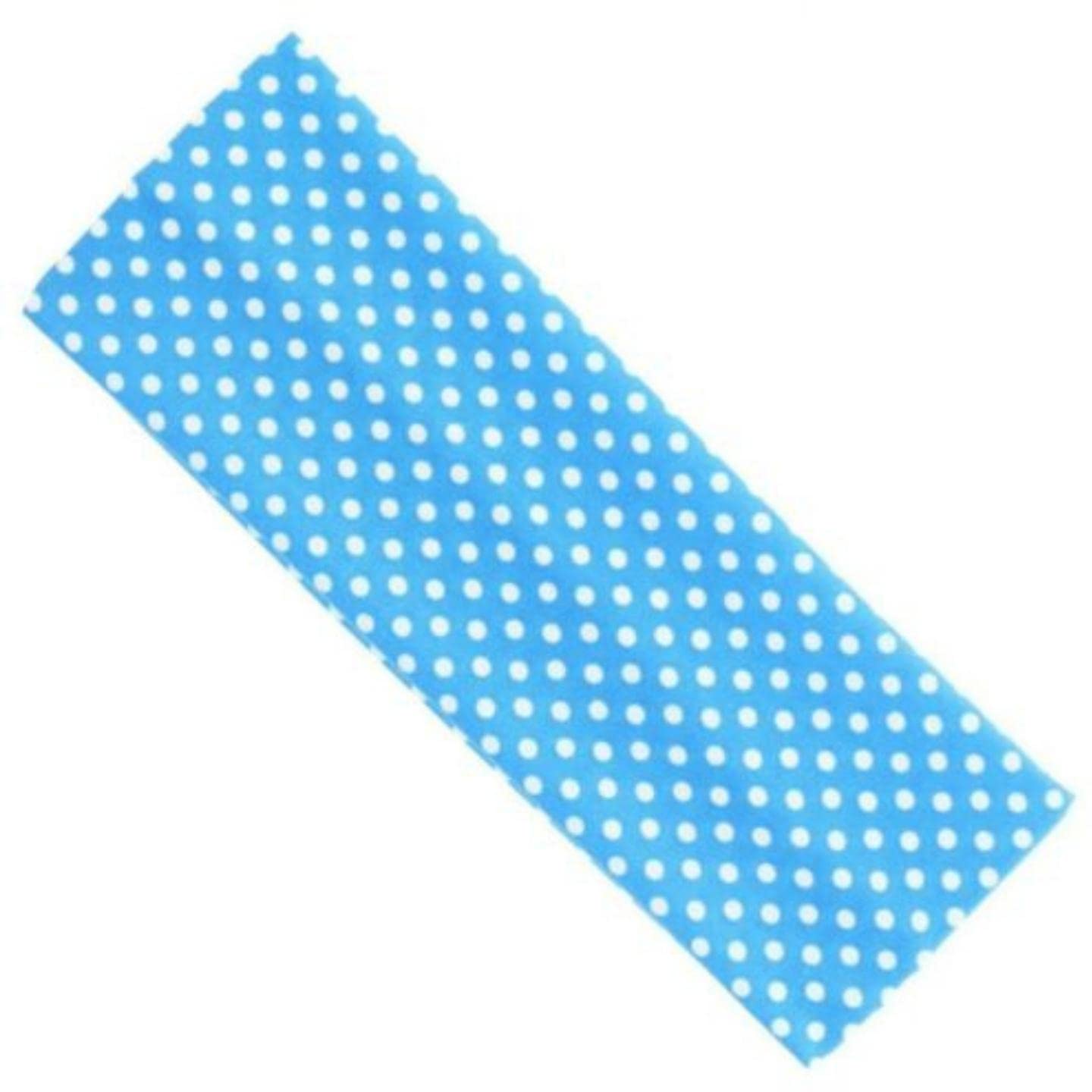 Topkids Accessories Yoga Headband Head Band Kylie Hairband Hair Band Hair Bandeau Stretchy Elastic Gym Sports Fabric For Women, Men and Boys, Girls (7cm / 2.7", Blue Mini Polka Dot)