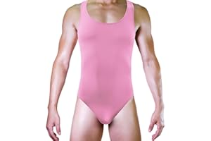 wodceeke Mens Leotard Underwear Bodysuit Wrestling Singlet One Piece Jumpsuit Backless Athletic Supporters Activewear