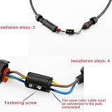 CESFONJER IP68 Waterproof Wire Connector 2/3 Pin Cable Coupler 5-13mm Diameter view 5