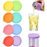 Aieve Silicone Soda Can Lids, Reusable Can Covers for Soda Beer Beverage | 8 Packs BPA-Free Pop Can Stopper Protector for Soda Juice Coke Beer, Fits Standard Mini Slim Cans, Assorted