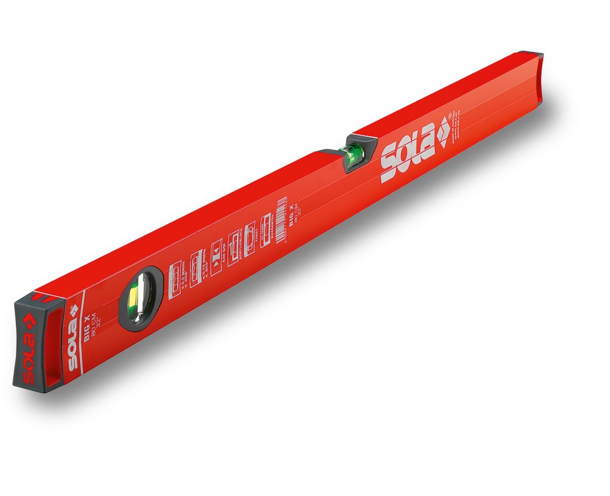 Sola Big X 60 60 cm Box Profile Spirit Level - Red