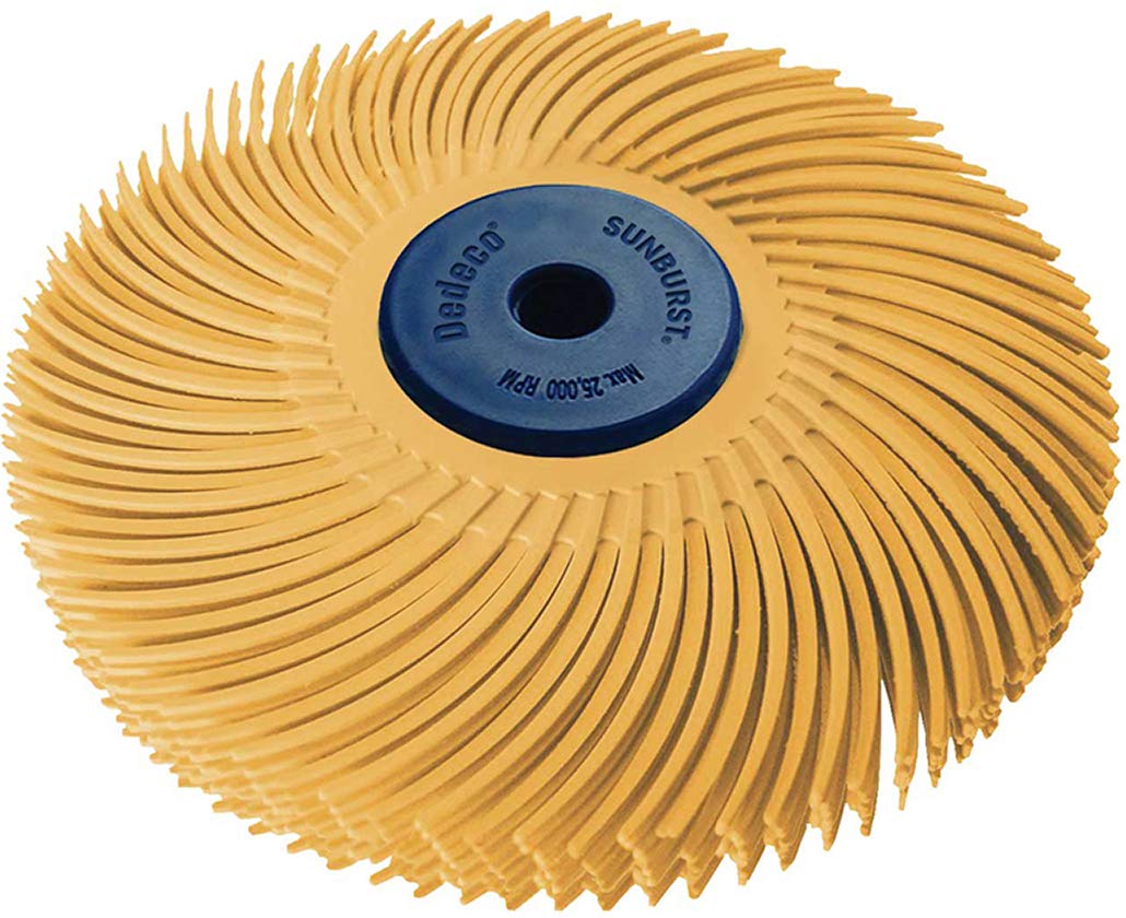1/4 Inch Arbor Dedeco Sunburst Industrial Thermoplastic Rotary Cleaning