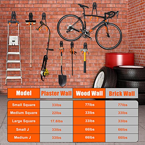 Garage Hooks Heavy Duty,12Pack Steel Garage Storage Hooks,Wall Mount