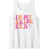 Women's 'Bride' Glitter Tank Top – Pink Print Bachelorette Party Shirt, Soft 50/50 Blend Tee