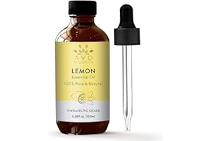 AVD Organics Lemon Essential Oil for Skin 100ml | 100% Pure & Natural Lemon Oil | Essential Oil Lemon for Cleaning, Diffuser 