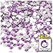 The Crafts Outlet 144-Piece Round Rhinestones, 5mm, Purple Amethyst