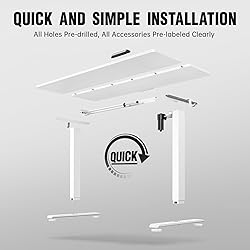Veken 55 Inch Large Electric Standing Desk,Sit to