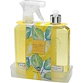 Mangiacotti Kitchen Sink Gift Set Plant-Based Liquid Dish Soap and All-Purpose Cleaner Surface Cleanser, 14.4 Fluid Ounces Each, Lemon Verbena