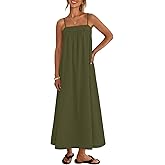 MEROKEETY Women's Boho Maxi Dresses 2026 Spaghetti Straps Spring Summer Sundress Casual Beach Vacation Long Dresses