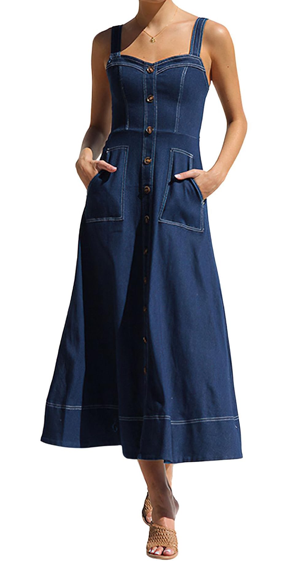 flared skirt denim dress Black Satin Cowl Neck Maxi Dress With Open Back main image 1