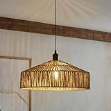 MiniSun Modern Natural Tapered Woven Rope Ceiling Light Shade 50cm view 7