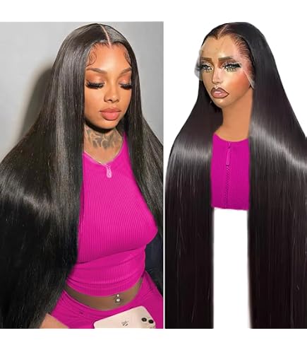 HD Lace Synthetic Wig 20 Inch Glueless Pre-Plucked 200% Density Amazon.com : 20Inch Deep Wave Lace Front Wigs Human Hair  main image 3