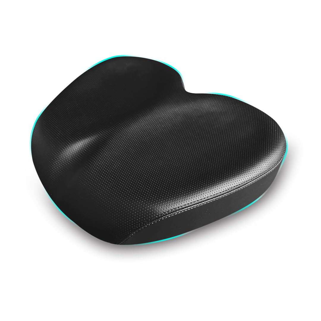 Photo 1 of N3od3er Comfortable Bicycle Saddle for Exercise and Road Bicycle Oversized Comfort Seat for Stationary Extra Wide Replacement Padded Bike Saddle Cushion for Women and Men