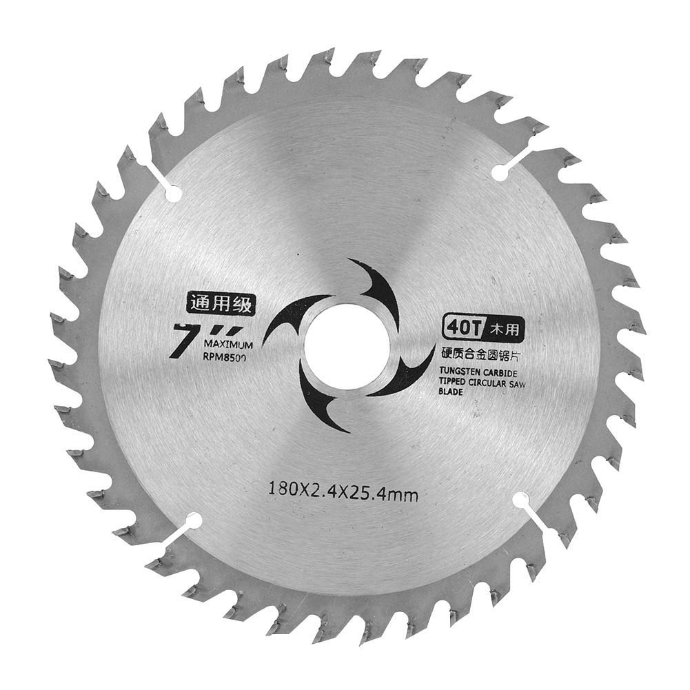 Circular Saw Blade,7 Inch 180 x 2.4 x 25.4mm Carbide Circular Saw Blade Round Cutting Disc for Cutting Wood Woodworking Tools(60T)