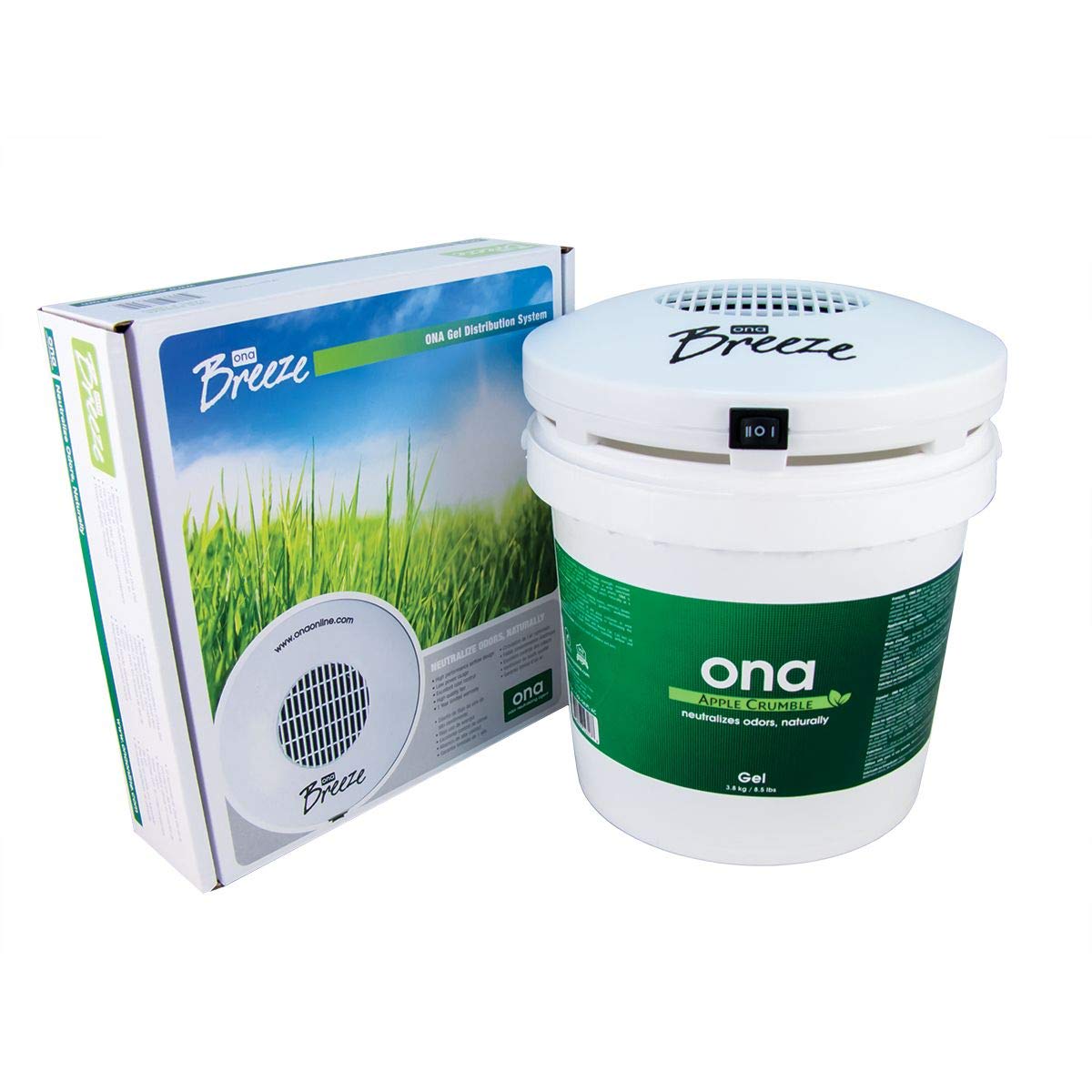 ona Apple Crumble 4L Gel Breeze Fan UK Plug Complete Bundle