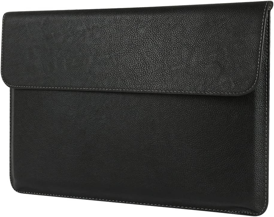 MEGOO Slim Leather Protective Sleeve Case for Surface Pro 11/9/8/10/X, Compatible with Microsoft Surface Pro 13 inch - Black