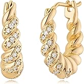 MYEARS Women Hoop Earrings Gold 14K Simple Hypoallergenic Everyday Jewelry