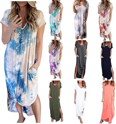 long tie dye dress