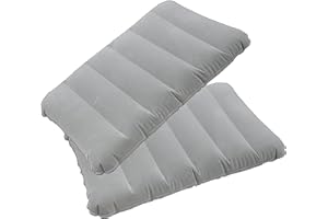 2 Pack Mitl-Function Ultralight Inflatable Camping Pillow, Kisd Swimming Pool Training Aid Squared Flocked Fabric Air Pillow 