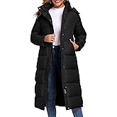 Vidifid Womens Thickened Down Jackets Oversized Long Puffer Coat Hooded Parka Winter Jacket