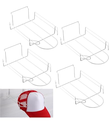 Wire Hat Display Rack For Slat Wall Or Grid Wall – Black Steel Holder For Multiple Hats - View #9