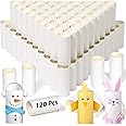 MAPVOLUT 120 Pieces Cardboard Tubes for Crafts, White Kraft Toilet Paper Rolls for Crafts - 1.6 x 3.5 Inches Strong And Pressure-Resistant Tubes for School Supplies Classrooms Kids DIY Art