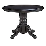 Classic Black 42" Round Pedestal Dining Table by