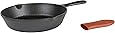 Lodge Cast Iron Skillet with Red Mini Silicone Hot Handle Holder, 8-inch