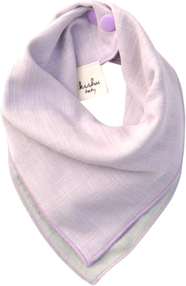 Luxuriously Soft Baby Bandana Drool Bib for Girls, Handmade in USA, Reversible
