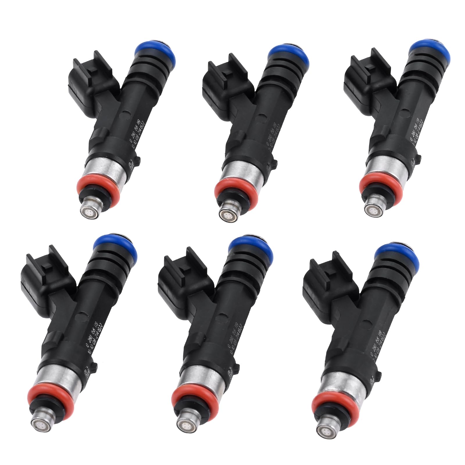 Photo 1 of 0280158119 Fuel Injectors Compatible with 2007-2010 Jeep Wrangler 3.8L, 2008-2010 Dodge Grand Caravan 3.3/3.8L, 2008-2010 Chrysler Town & Country 3.3/3.8L, 2009-2010 Routan 3.8L 04861667AA 6Pcs