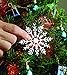 Xodus Innovations 1225LS Snowflake Metal Ornaments with On/Off Touch Control Ornament for Christmas Tree Lights, 7.5 inches White,