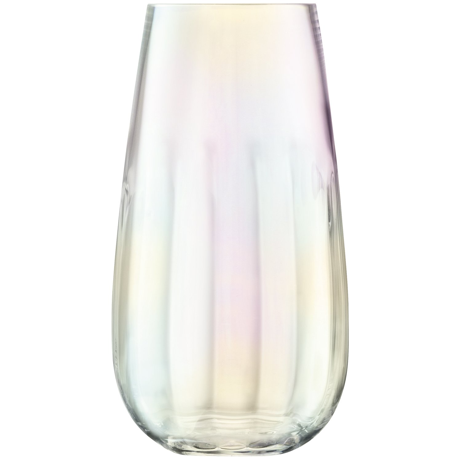LSA International Pearl Vase H28cm Mother of Pearl| 1 Unit | Mouthblown & Handmade Glass | Hand Painted | PE22