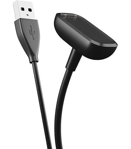 Threeeggs Fitbit Charge 5/6 Charger Cable 2-Pack With Reset Button - 3.3ft & 1.6ft Lengths