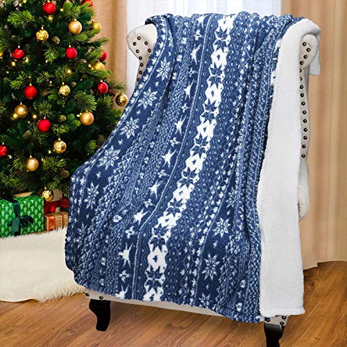 Catalonia Christmas Sherpa Throw Blanket,Super Soft Warm Fuzzy Comfy