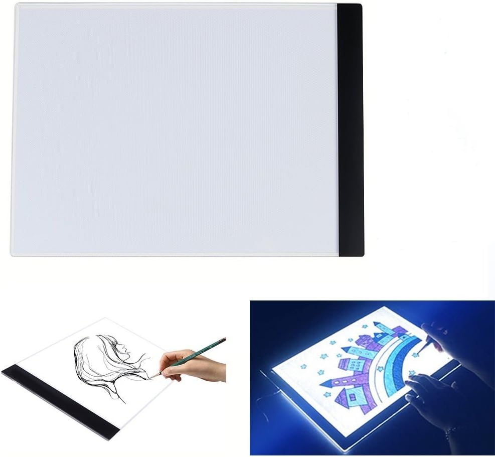 Light Box A4 Size LED Drawing Board Tattoo Pad Drawing Copy Tracing Stencil Board Table Dimmable Brightness