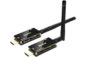 HDMI Wireless Transmitter and Receiver 200m/656FT, 1080P Mini Wrieless HDMI Extender Kit, with KVM Function, Plug and Play, S