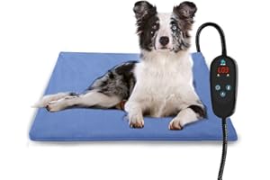 PETNF Pet Heating Pad Temperature Adjustment Dog Anti-bite Puppy with Timer Indoor Waterproof Pet Warming Electric Heated Bed Mat Dog