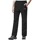 iCreek Men's Rain Pants Waterproof Cargo Pants Breathable Lightweight Over Pants Windproof Outdoor for Hiking, Golf, Fishing