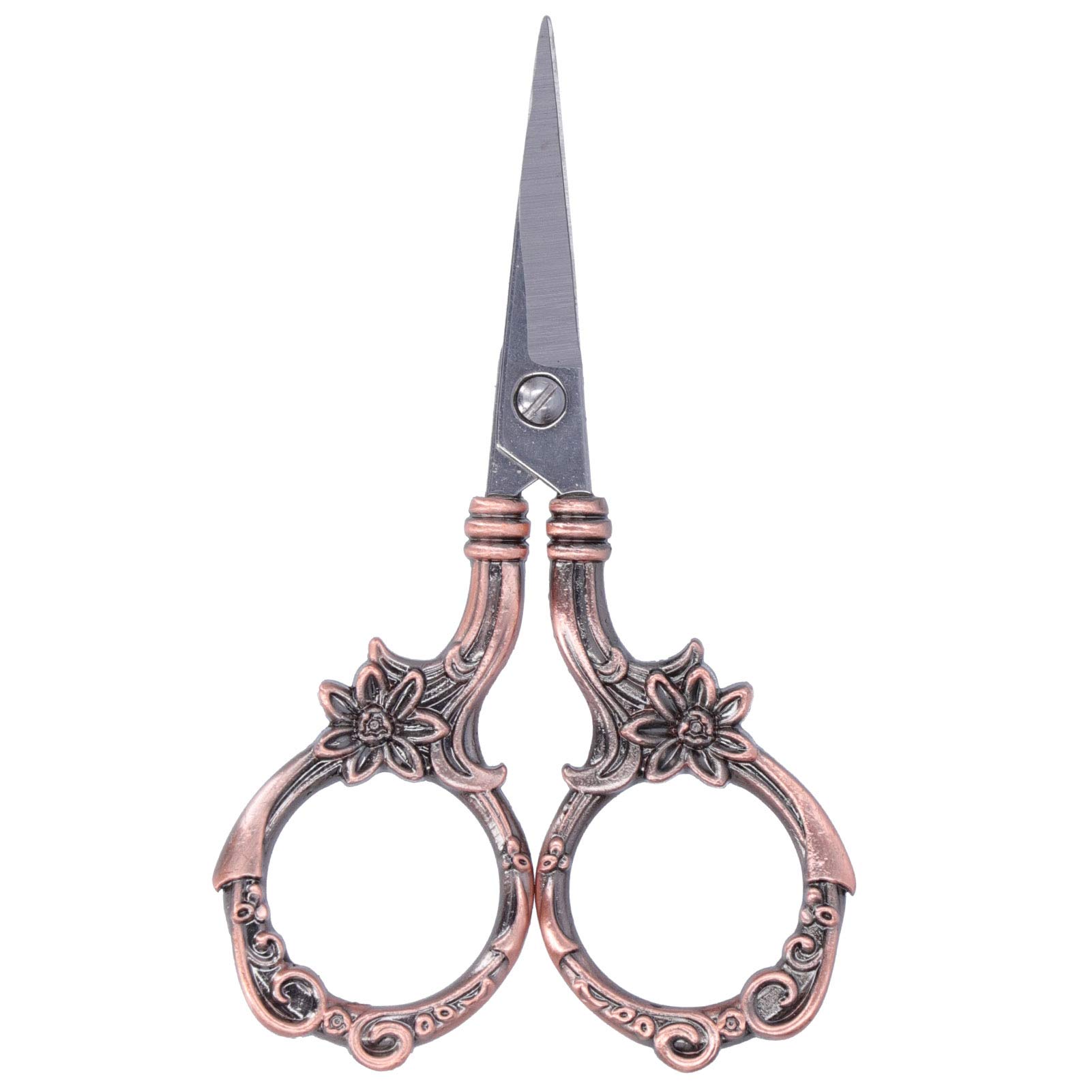 Vintage Flower Scissors European Style Scissors Needlework Scissors Embroidery Retro Scissors Stainless Steel Scissors DIY Craft Collection(#4)