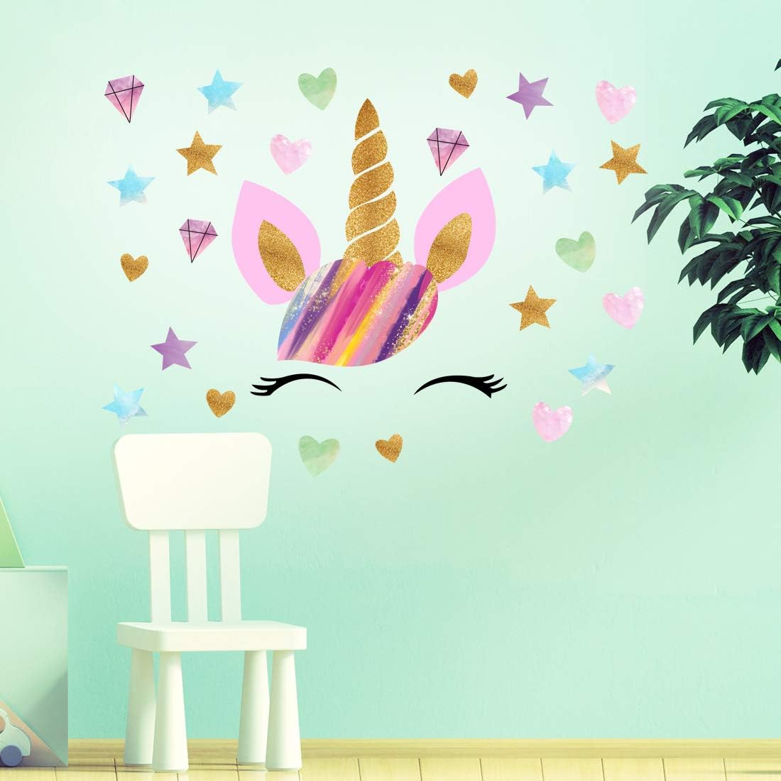 Sehaz Artworks Animal-Unicorn Multi Wall Decal or Living Room Sticker for Home Decoration