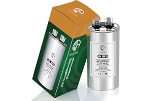 JOCOSA 20 MFD AC Capacitor 370 440 VAC 50/60Hz 20uf CBB65 Round Run Start Capacitor for Condenser Straight Cool, AC Unit Fan Motor Start, Heat Pump, Air Conditioner, Pool Pump