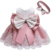 0-6T Toddler Baby Girl Embroidered Tutu Ball Gown Lace Dresses with Headwear