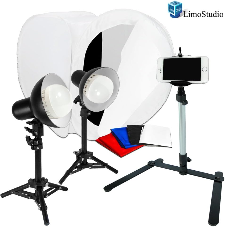 LimoStudio 2 Sets of 18W LED Table Top Lighting Kit with