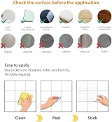 WALPLUS 15cm 120pcs Terrazzo Holographic White Tile Stickers Peel & Stick view 7